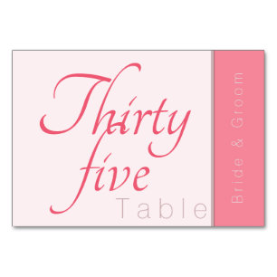 Rose Pink Forever fängt Elegante Script Hochzeit a Tischnummer