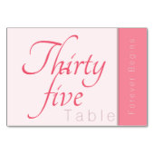 Rose Pink Forever fängt Elegante Script Hochzeit a Tischnummer (Rückseite)