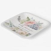 Rose Pink Garden Sweet Butterfly Babydusche Pappteller (Gewinkelt)