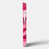 Rose Pink Geometric iPhone Case with 3D Texture (Rückseite / Links)