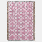 Rose Pink Geometric Links Muster Decke (Vorderseite Vertikal)