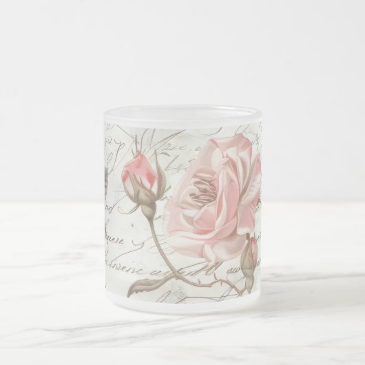 Rose Pink Glass Cup Mattglastasse (Mittel)