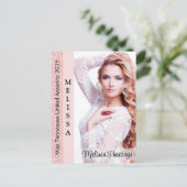 Rose Pink Glitz Pageant Autografikkarte Postkarte (Stehend Vorderseite)