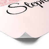 Rose Pink Glitz Pageant Door Banner Poster (Ecke)