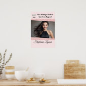 Rose Pink Glitz Pageant Door Banner Poster (Küche)