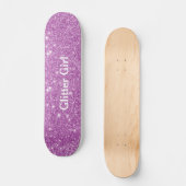 Rose Pink Glitzer Girl Zeig deinen Glamouren spark Skateboard (Vorderseite)