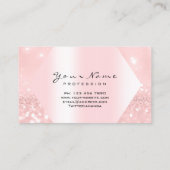 Rose Pink Glitzer Makeup Artist Lashes Browns Visitenkarte (Rückseite)
