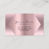 Rose Pink Glitzer Makeup Artist Lashes Studio Visitenkarte (Rückseite)