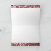 Rose Pink Glitzer Mazel Tov Herzlichen Glückwunsch Karte (Innenseite)