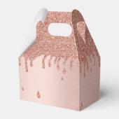 Rose Pink Gold Eyelashes Driving Glitzer Geschenkschachtel (Rückseite)