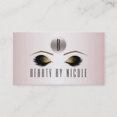 Rose Pink Gold Makeup Augen Kundenbindungskarte Treuekarte (Vorderseite)
