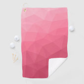 Rose pink gradient geometric mesh pattern golfhandtuch (Insitu)