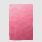 Rose pink gradient geometric mesh pattern golfhandtuch (Vorderseite)