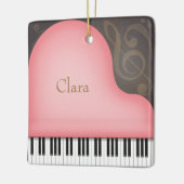 Rose Pink Grand Piano Bezauberndes Musical Keepake Keramikornament (Links)