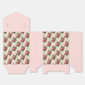 Rose Pink & Green Strip Gefälligkeitsbox Geschenkschachtel (Ungefaltet)