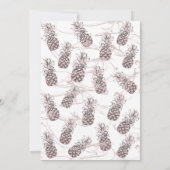 Rose Pink Juicy Ananas Sommer Brautparty Einladung (Rückseite)