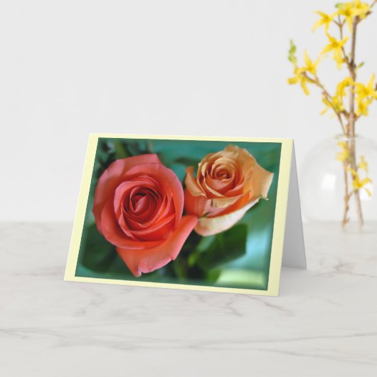 "Rose pink" Karte (Gelbe Blume)