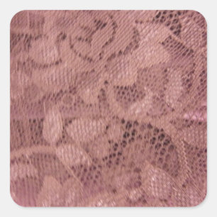 Rose Pink Lace Quadratischer Aufkleber