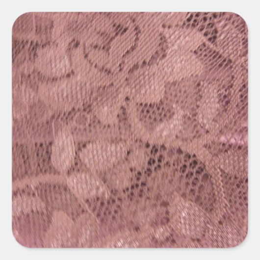 Rose Pink Lace Quadratischer Aufkleber (Vorderseite)