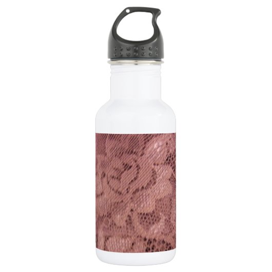 Rose Pink Lace Trinkflasche (Vorderseite)