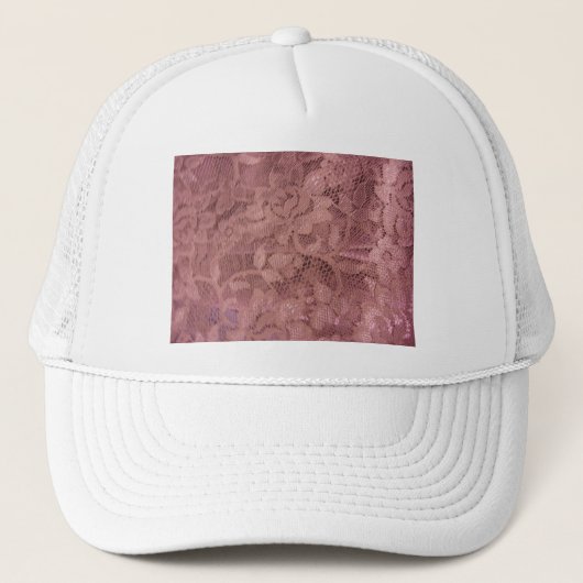 Rose Pink Lace Truckerkappe (Vorderseite)