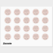 Rose Pink Liebe ist Sweet Bottlecap Style Gefallen Runder Aufkleber (Blatt)