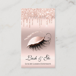 Rose Pink Makeup Artist Lash Extension Tropfen Blu Visitenkarte