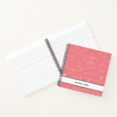 Rose Pink Math Equations Graphics and Formeln Notizblock (Innenseite)