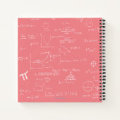 Rose Pink Math Equations Graphics and Formeln Notizblock (Rückseite)