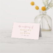 Rose Pink Moody Floral Boho Hochzeit Platzkarte (Rückseite)