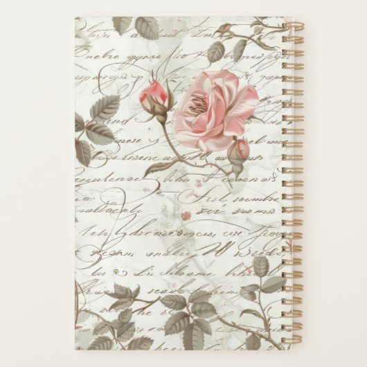 Rose Pink Notebook Planer (Rückseite)