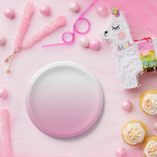 ROSE-PINK-OMBRE-PAPIERTELLER PAPPTELLER (Party)