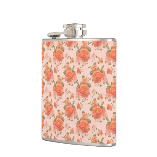rose pink orange floral pattern wedding spring flachmann (Links)