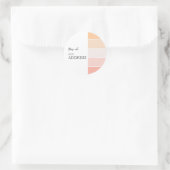 Rose Pink Peach Moving Announcement Classic Round Runder Aufkleber (Tasche)