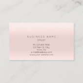 Rose Pink Pearly Diamond Frame Vip Geometrie Visitenkarte (Rückseite)