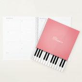 Rose Pink Piano Musik Tastatur individuell angepas Planer (Anzeige)