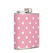 Rose Pink Polka Dot Flasche Flachmann (Rechts)