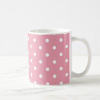 Rose Pink Polka Dot Kaffee Tasse Vorlage