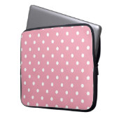 Rose Pink Polka Dot Laptop-Sieb Laptopschutzhülle (Vorderseite Links)