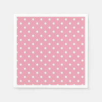 Rose Pink Polka Dot Papier Napkins