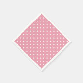 Rose Pink Polka Dot Papier Napkins Serviette (Ecke)