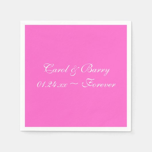 Rose Pink Premium Colorful Napkins Serviette (Vorderseite)