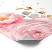 Rose Pink Princess Quinceañera Willkommen Poster (Ecke)