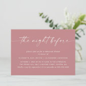 Rose Pink Probe Dinner | Modern Romantisch Einladung (Stehend Vorderseite)