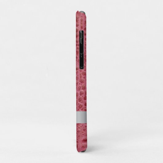 Rose Pink Reptile Digitales Leder Silbermetall Case-Mate iPhone Hülle (Hinten/Links)