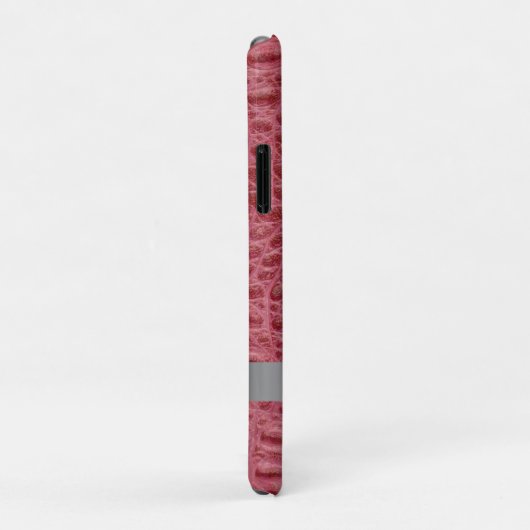 Rose Pink Reptile Digitales Leder Silbermetall Case-Mate iPhone Hülle (Hinten/Rechts)