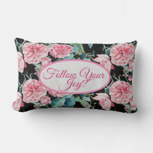 Rose Pink Rosen floral Folge Deiner Freude Muster Lendenkissen