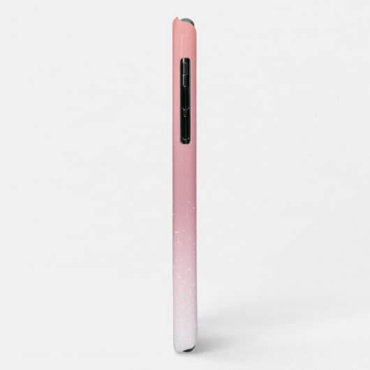 Rose Pink Shimmer Glitzer Sparkline Mit Monogramm Case-Mate iPhone Hülle (Hinten/Links)