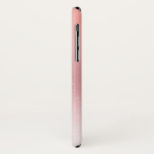 Rose Pink Shimmer Glitzer Sparkline Mit Monogramm Case-Mate iPhone Hülle (Hinten/Links)