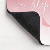 Rose Pink Shimmer Glitzer Sparkline Mit Monogramm Mousepad (Ecke)